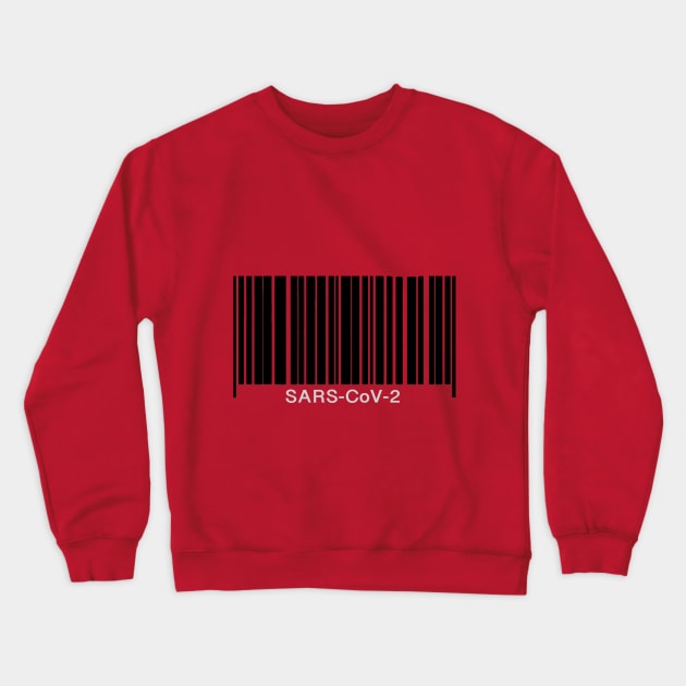 Coronavirus, quarantine, social distance barcode Crewneck Sweatshirt by FasBytes